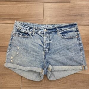 Old Navy O.G. Straight Button Fly Rolled Hem Jean Shorts Size 18